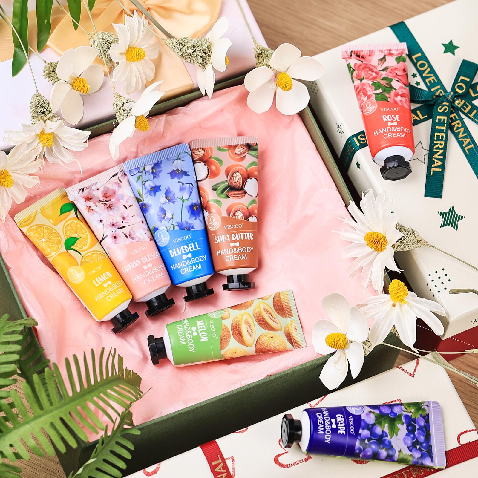 7 Pack Hand Cream Gifts Set for Women,Stocking Stuffers for Women,Teengirls,Christmas Gifts Bulk Gifts,Small Gifts,Mini Moisturizing Hand Lotion Travel Size in Bulk for Dry Cracked Hands