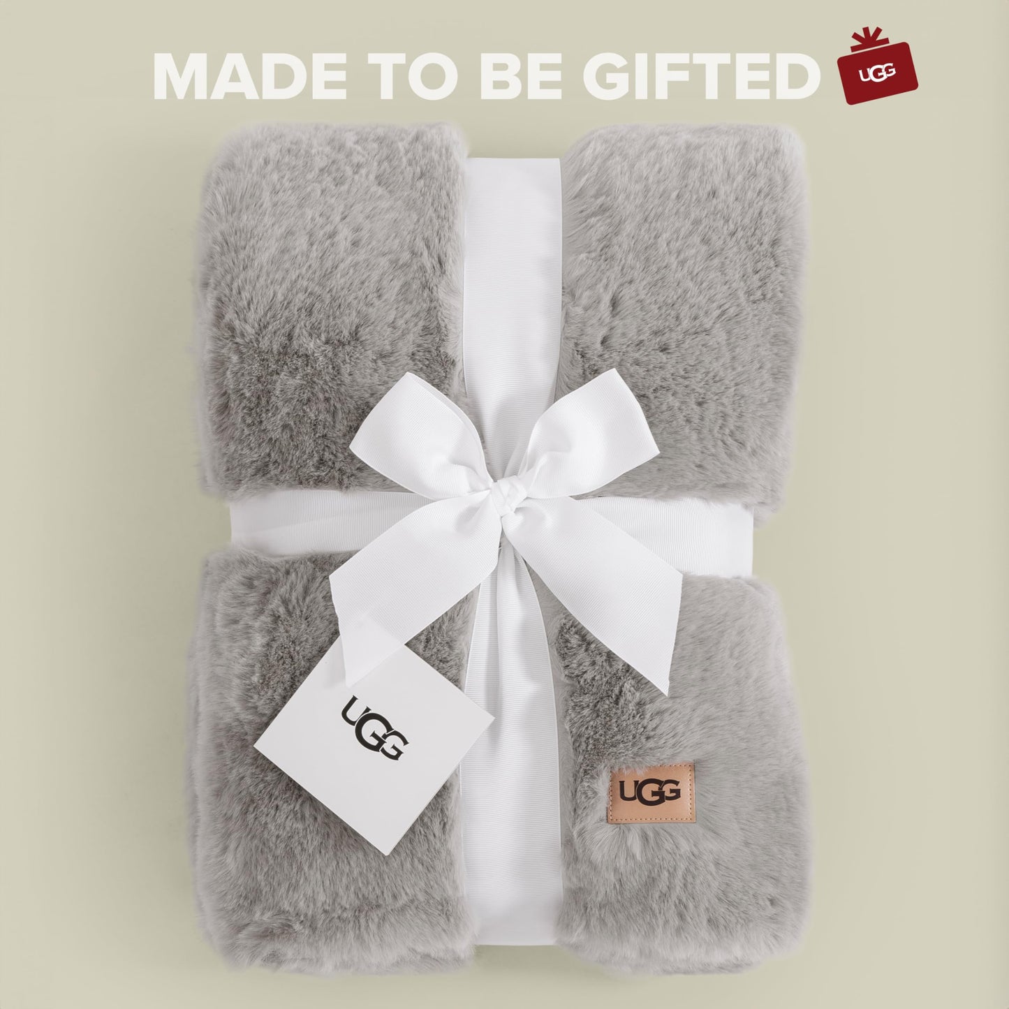 UGG Plush Faux Fur Throw Blanket Reversible Medium Weight Luxury Soft Throw Blankets for Bed or Chair, Hypoallergenic, Machine Washable, Home Decor, 50-inch x 70-inch, Charcoal Dark Grey (Euphoria)