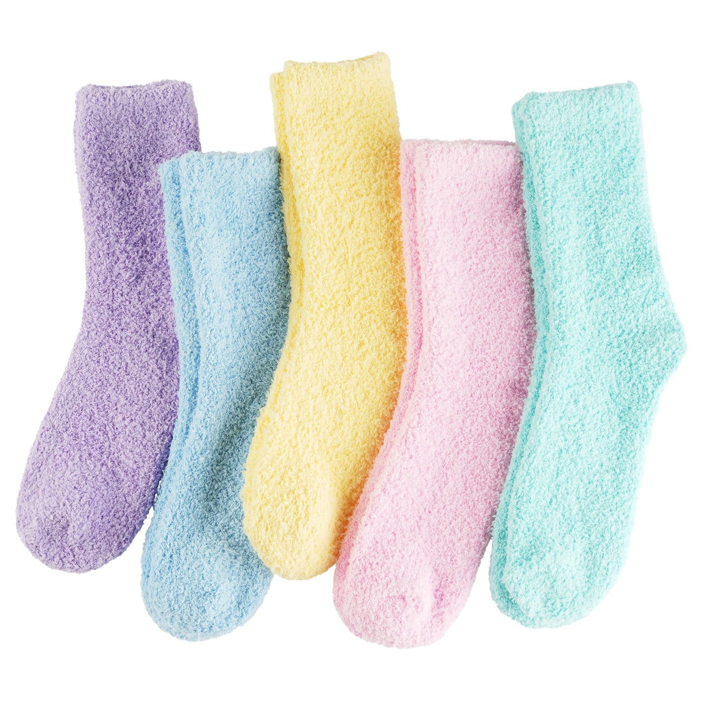 Fuzzy Socks for Women Gifts, Fluffy Cozy Plush Soft Slipper Socks for Fall Winter Christmas Warm Sleeping Home 5/6 Pairs