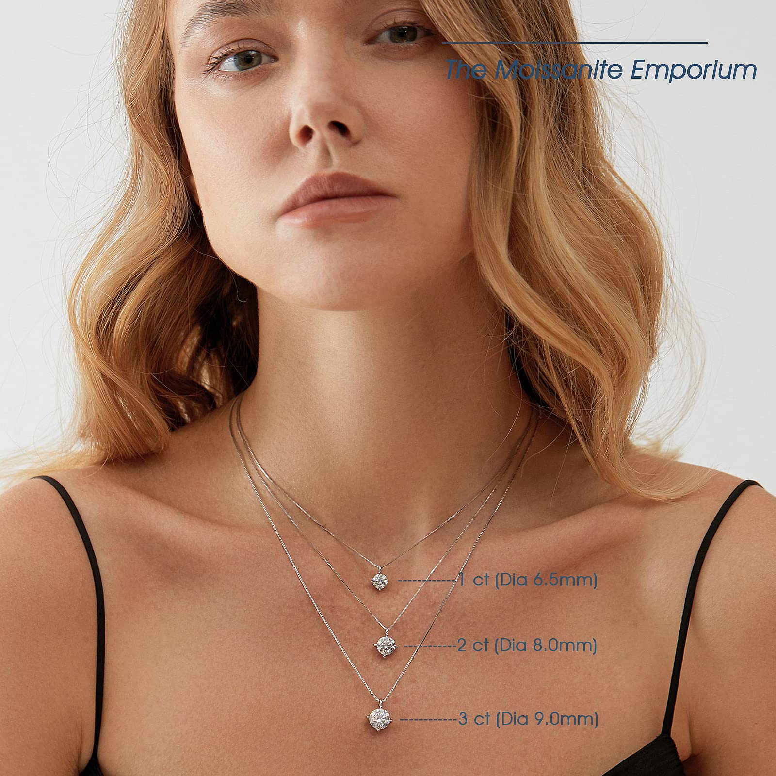 Beam & Bask Pendant Necklace for Wife or Girlfriend, Anniversary Birthday Wedding Moissanite Jewelry for Soulmate Her Women, S925 Sterling Silver