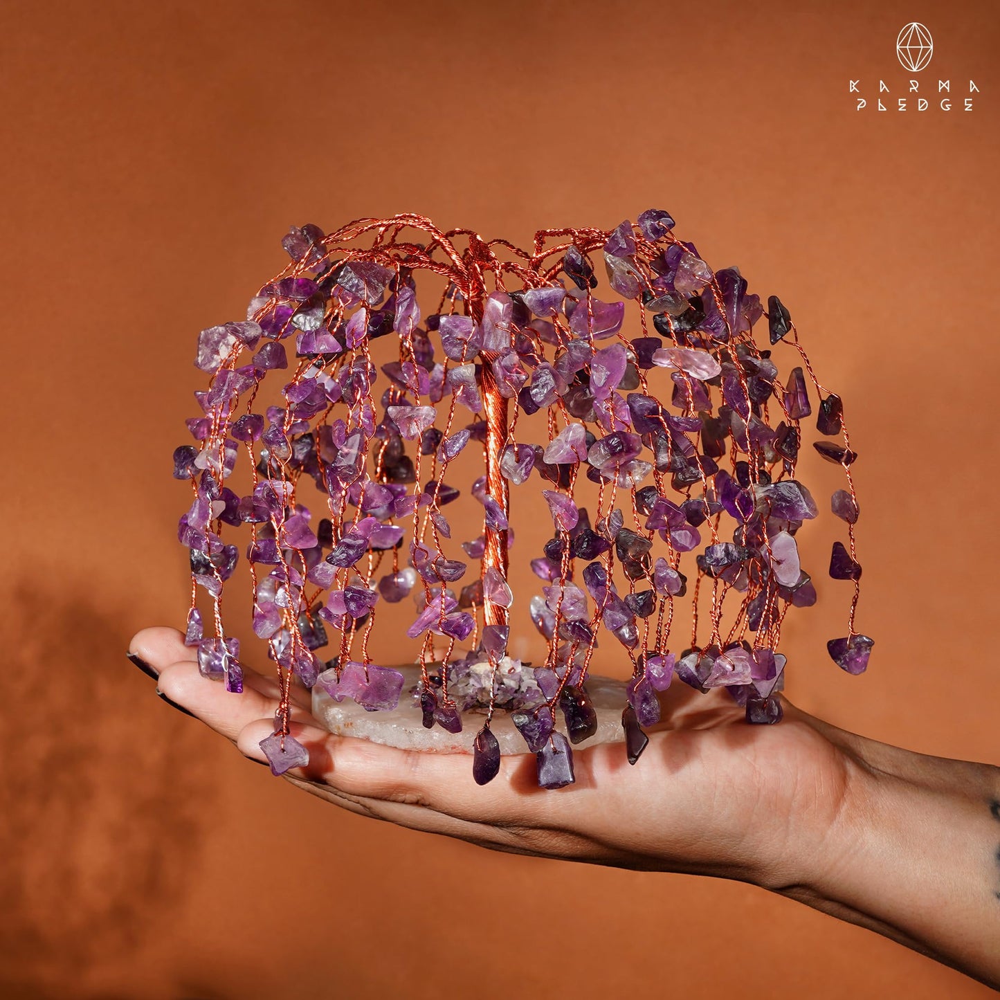 Crystal Tree of Life 7 Chakra Healing Crystals Trees for Home Decor, Office Desk Decor, Boho Decor, Handmade Bonsai Trees for Positive Energy, Money, Good Luck Birthday Gifts for Women, Mom