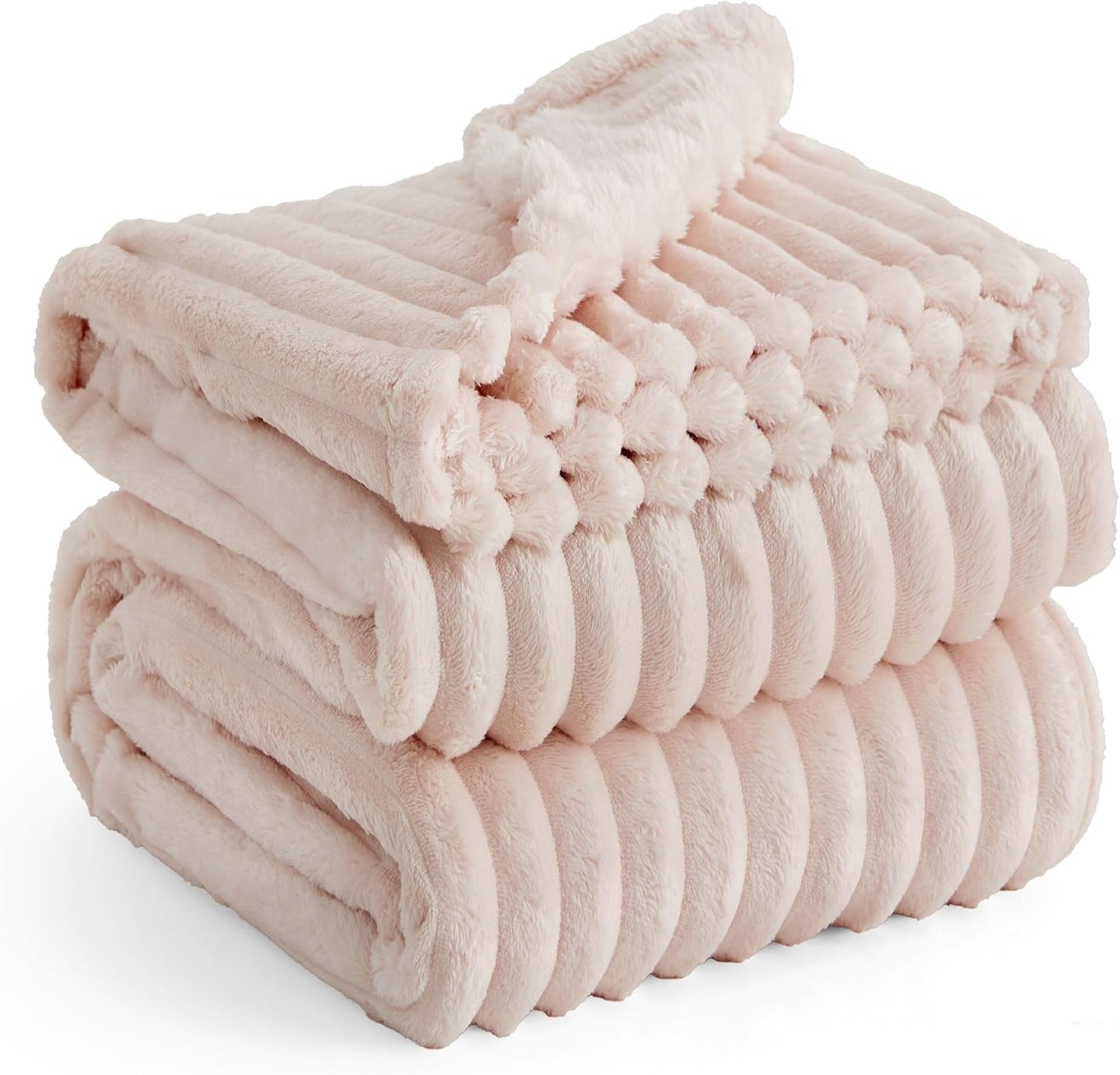 Bedsure GentleSoft White Throw Blanket for Couch - Cozy Blanket for Women, Cute Fleece Throw for Girls, Christmas Birthday Gifts for Women Men Teen, Room Home Boho Fall Decor, Off White, 50x60 Inches