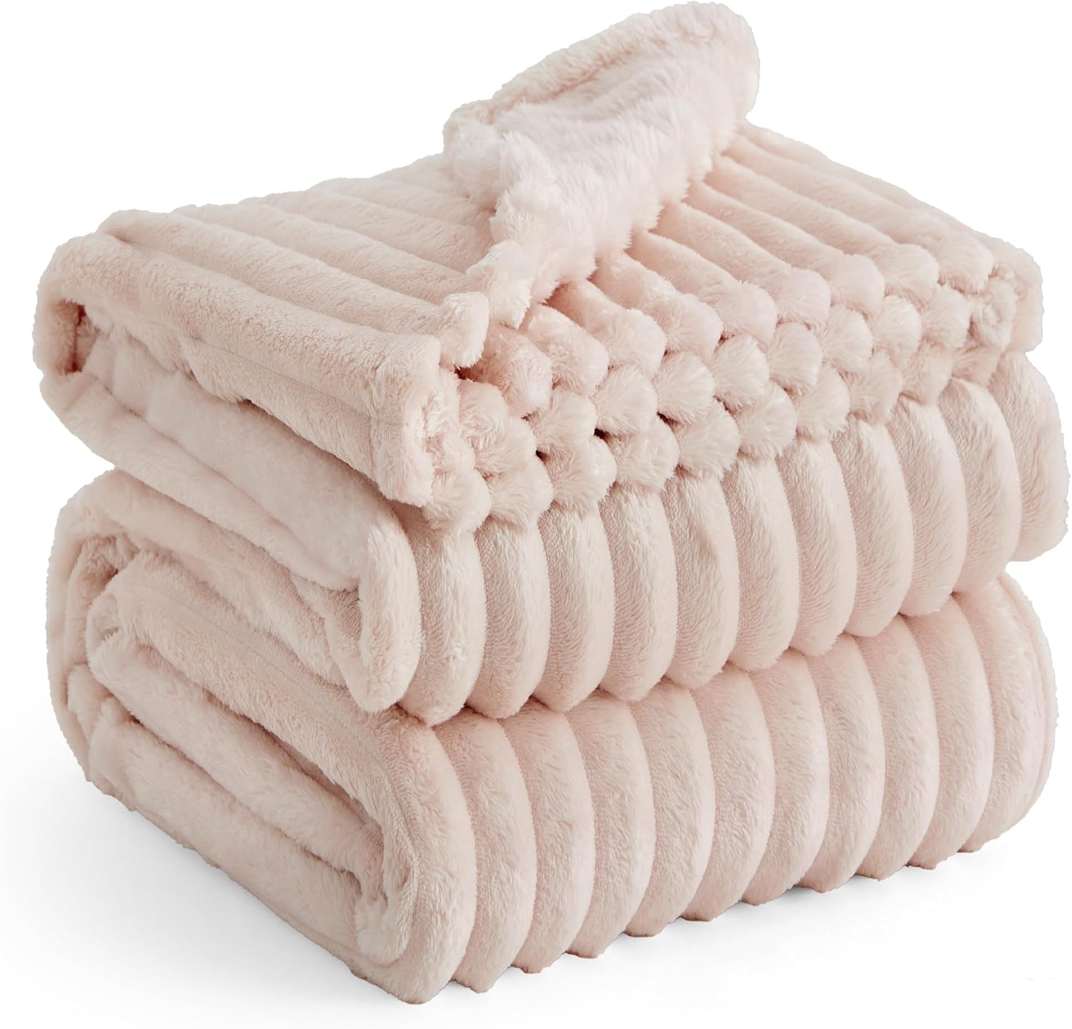 Bedsure GentleSoft White Throw Blanket for Couch - Cozy Blanket for Women, Cute Fleece Throw for Girls, Christmas Birthday Gifts for Women Men Teen, Room Home Boho Fall Decor, Off White, 50x60 Inches