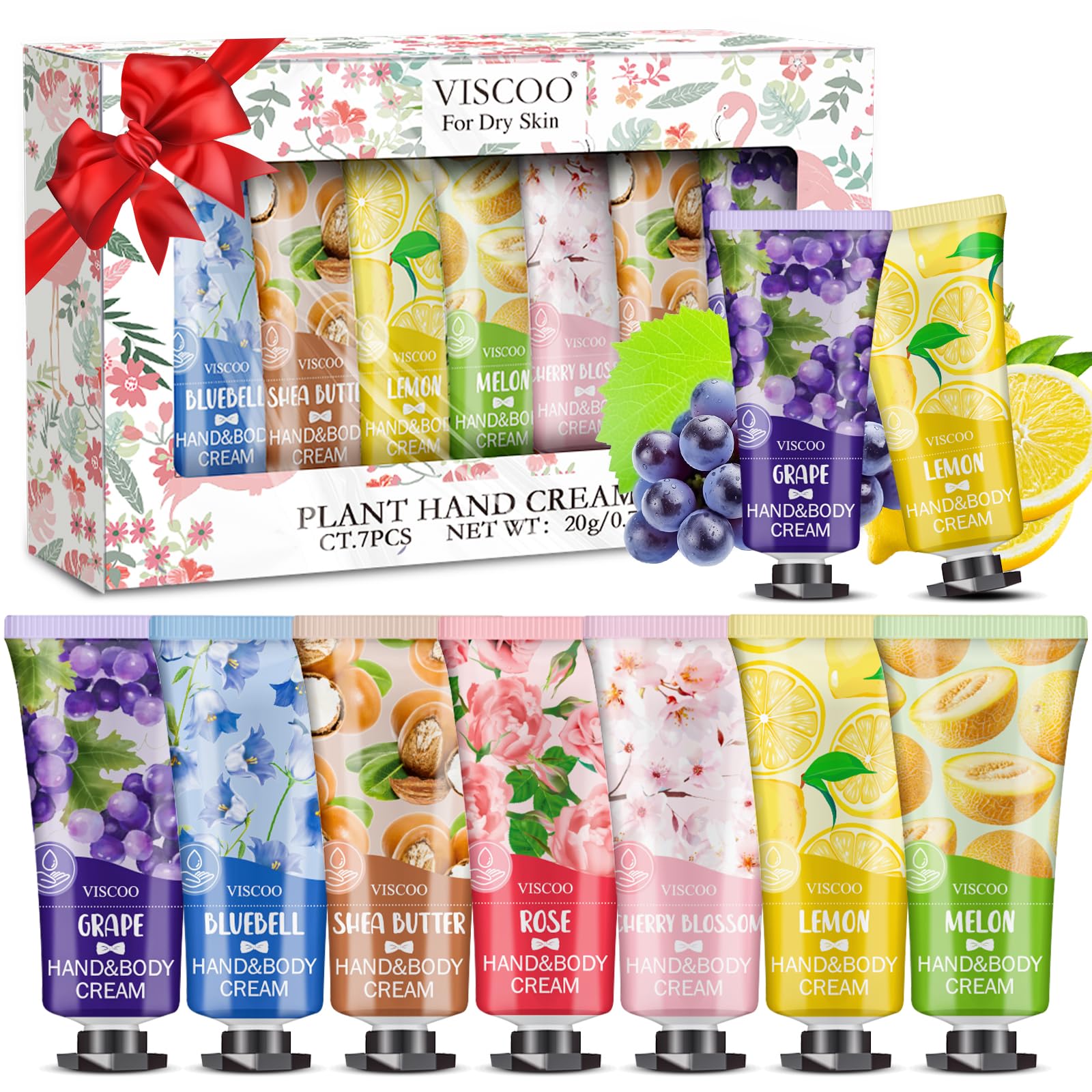 7 Pack Hand Cream Gifts Set for Women,Stocking Stuffers for Women,Teengirls,Christmas Gifts Bulk Gifts,Small Gifts,Mini Moisturizing Hand Lotion Travel Size in Bulk for Dry Cracked Hands