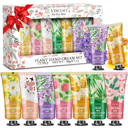 7 Pack Hand Cream Gifts Set for Women,Stocking Stuffers for Women,Teengirls,Christmas Gifts Bulk Gifts,Small Gifts,Mini Moisturizing Hand Lotion Travel Size in Bulk for Dry Cracked Hands