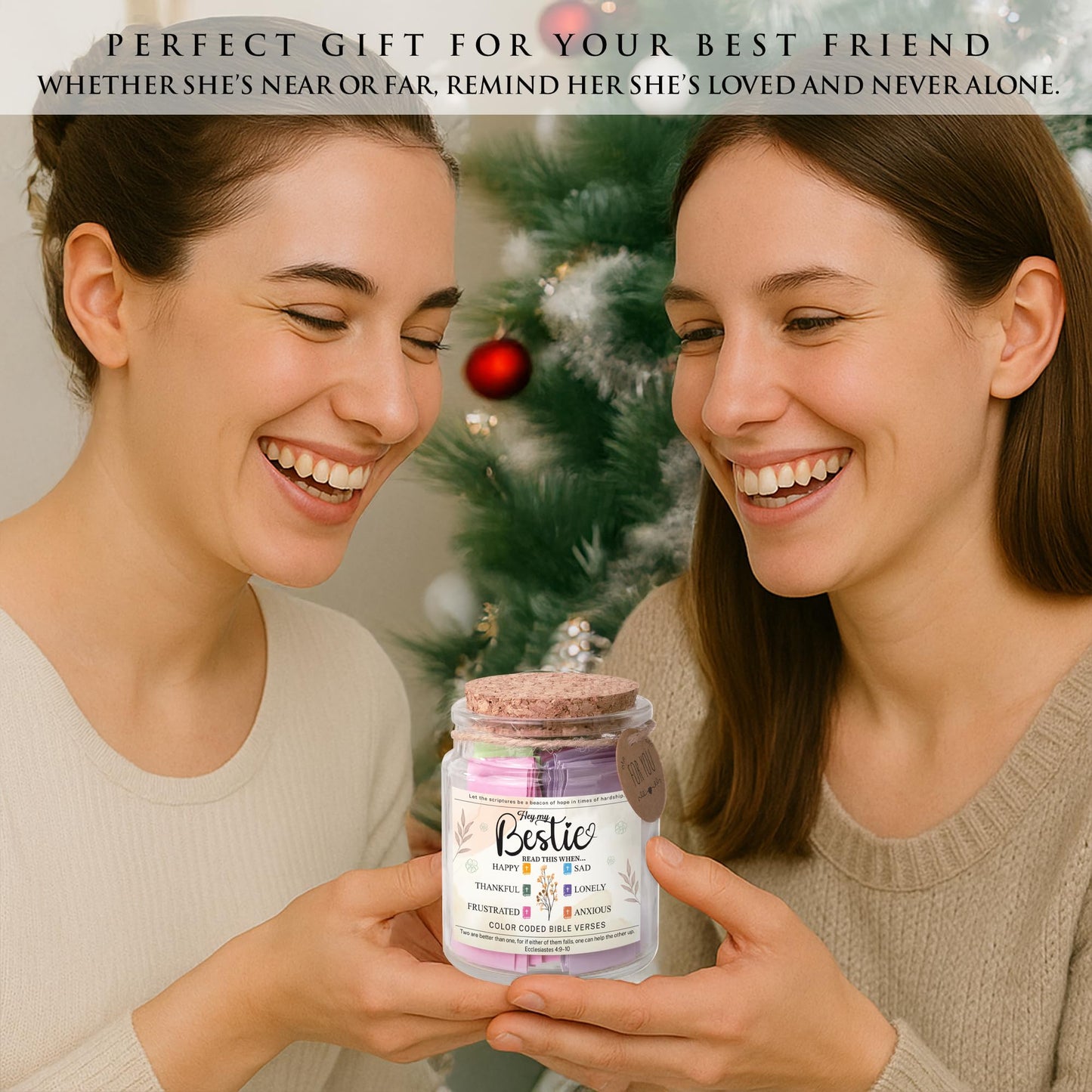 Read This When Bible Verses Jar for Daily Encouragement – Christian, Birthday & Christmas Gifts for Women; Great Gift for Mom, White Elephant Gift & Stocking Stuffer for Women