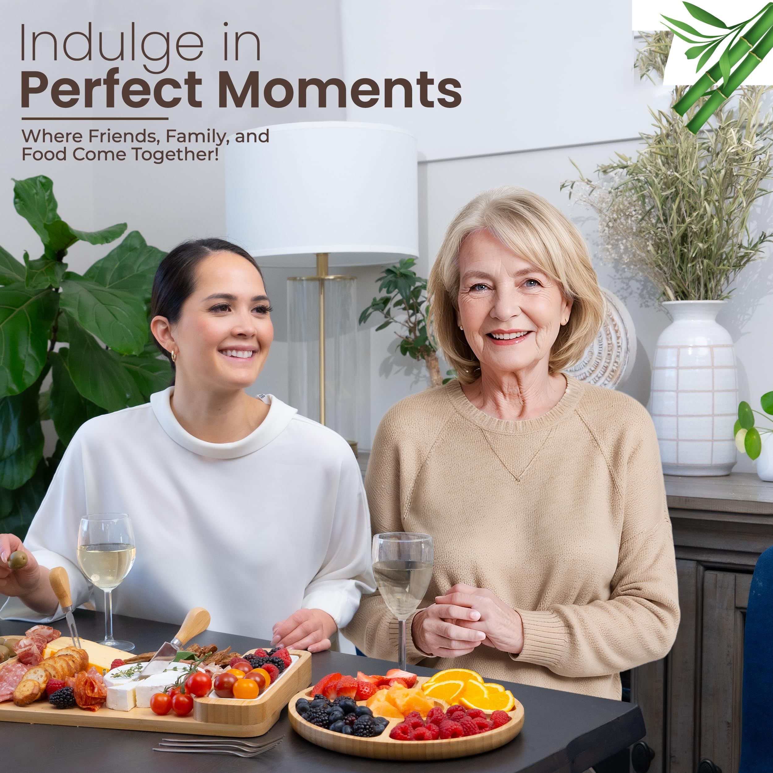 Charcuterie Board Gift Set - Bamboo Cheese Board and Knife Set - Housewarming Gifts for New Home, Wedding Gifts for Couples 2025, Bridal Shower Gifts, Birthday Gifts for Women