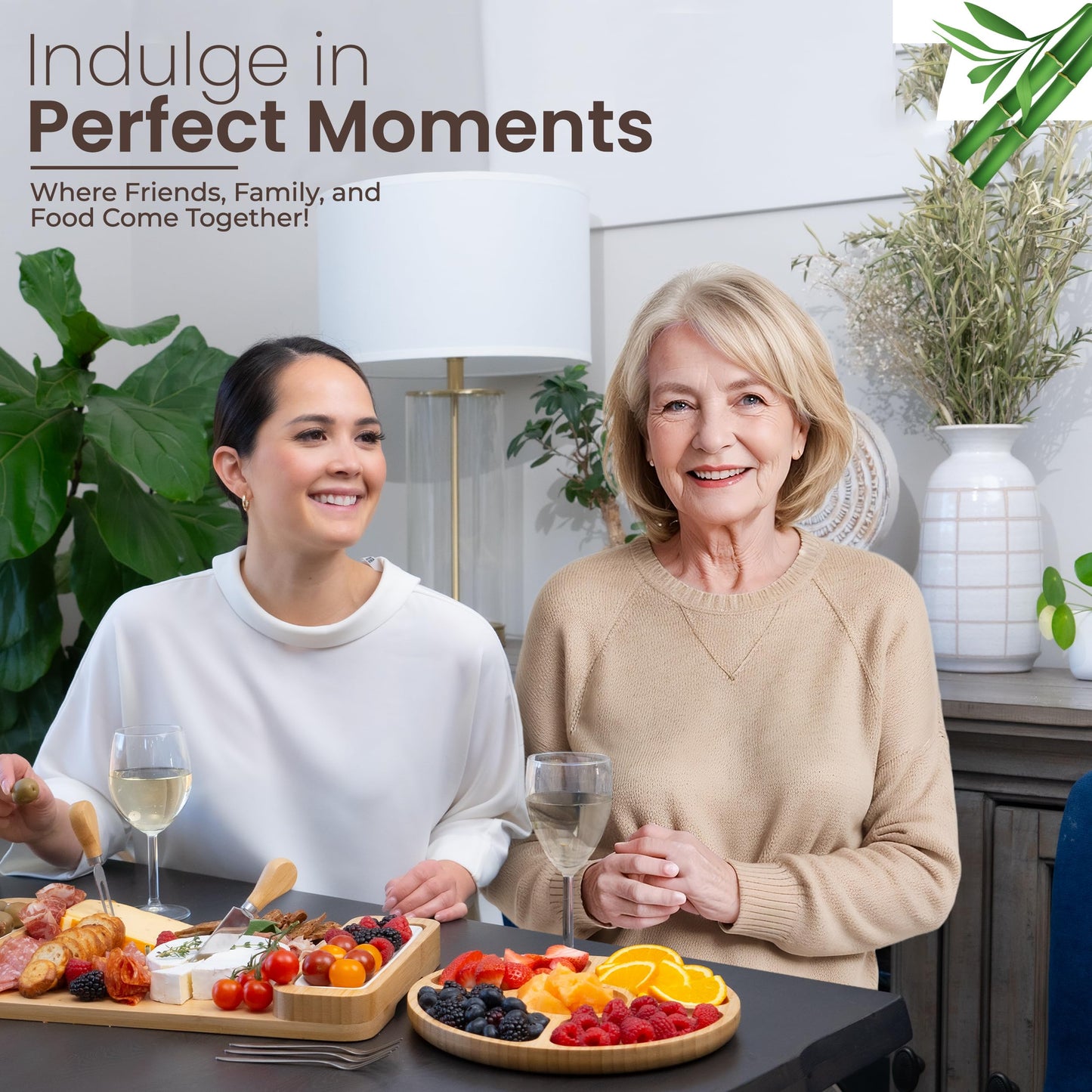 Charcuterie Board Gift Set - Bamboo Cheese Board and Knife Set - Housewarming Gifts for New Home, Wedding Gifts for Couples 2025, Bridal Shower Gifts, Birthday Gifts for Women