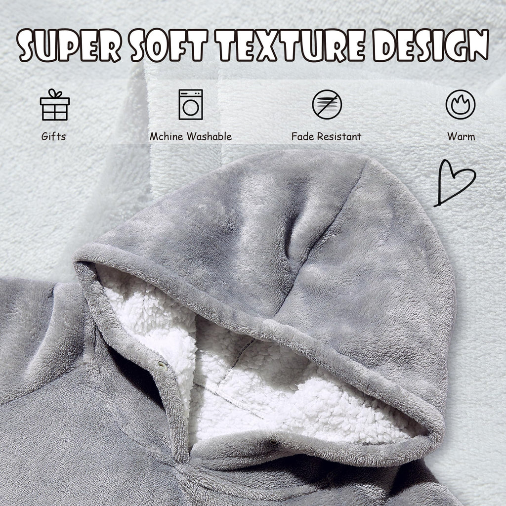 Krifey Wearable Blanket Hoodie, Oversized Sherpa Fleece Sweatshirt with Giant Pocket, Birthday Gifts for Women, Warm Christmas Gift for Mom, Wife, or Girlfriend