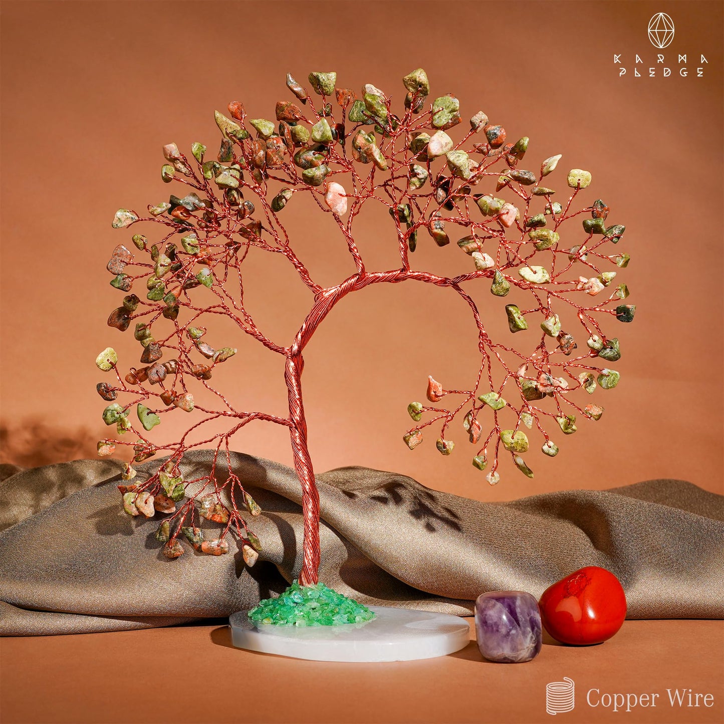 Crystal Tree of Life 7 Chakra Healing Crystals Trees for Home Decor, Office Desk Decor, Boho Decor, Handmade Bonsai Trees for Positive Energy, Money, Good Luck Birthday Gifts for Women, Mom