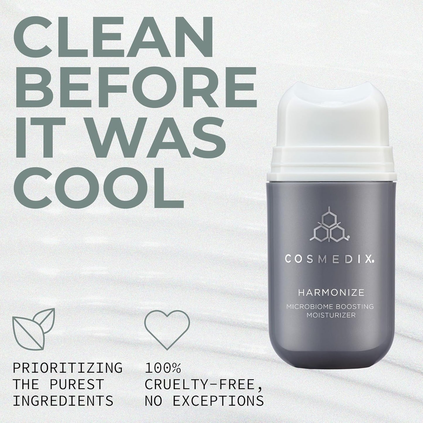 COSMEDIX Harmonize Microbiome Boosting Moisturizer - Ultra-Light Prebiotic Facial Skin Care Products for Softer, Smoother & Vibrant-Looking Skin - Face Lotion for All Skin Types