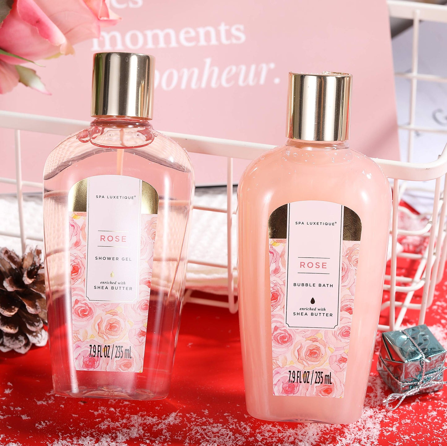 spa luxetique Gift Baskets for Women, Spa Gifts for Women - 10pcs Lavender Sets with Body Lotion, Bubble Bath, Relaxing Bath Sets, Birthday Christmas Gifts for Her