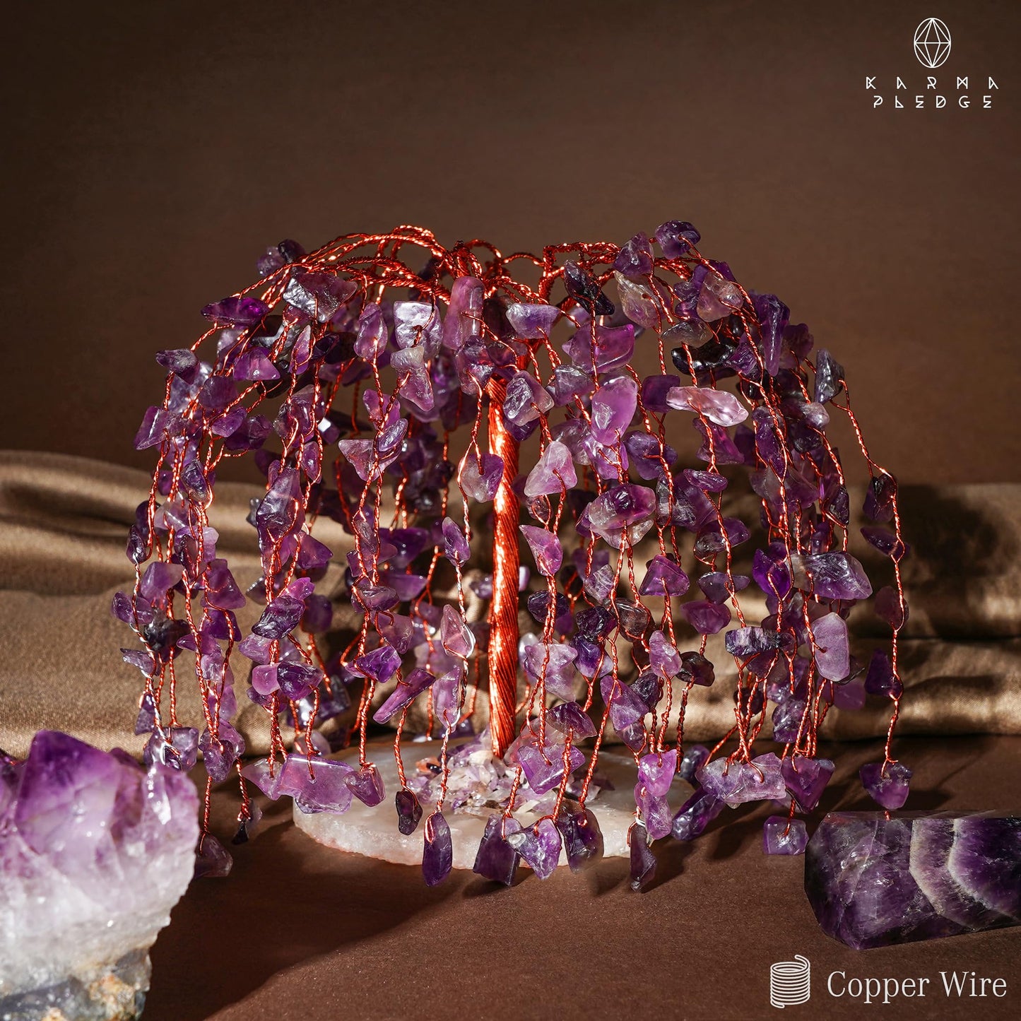 Crystal Tree of Life 7 Chakra Healing Crystals Trees for Home Decor, Office Desk Decor, Boho Decor, Handmade Bonsai Trees for Positive Energy, Money, Good Luck Birthday Gifts for Women, Mom