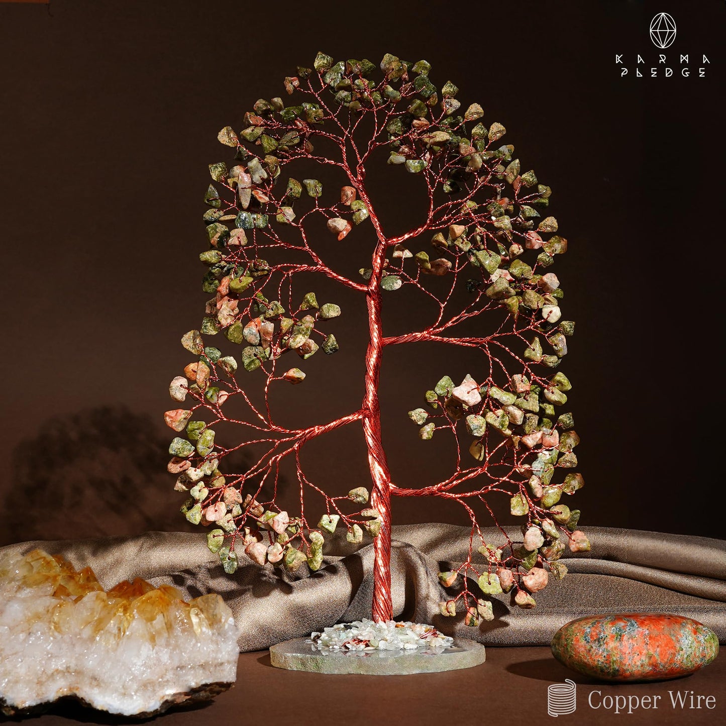 Crystal Tree of Life 7 Chakra Healing Crystals Trees for Home Decor, Office Desk Decor, Boho Decor, Handmade Bonsai Trees for Positive Energy, Money, Good Luck Birthday Gifts for Women, Mom