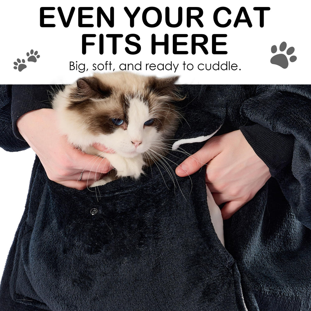 Krifey Wearable Blanket Hoodie, Oversized Sherpa Fleece Sweatshirt with Giant Pocket, Birthday Gifts for Women, Warm Christmas Gift for Mom, Wife, or Girlfriend