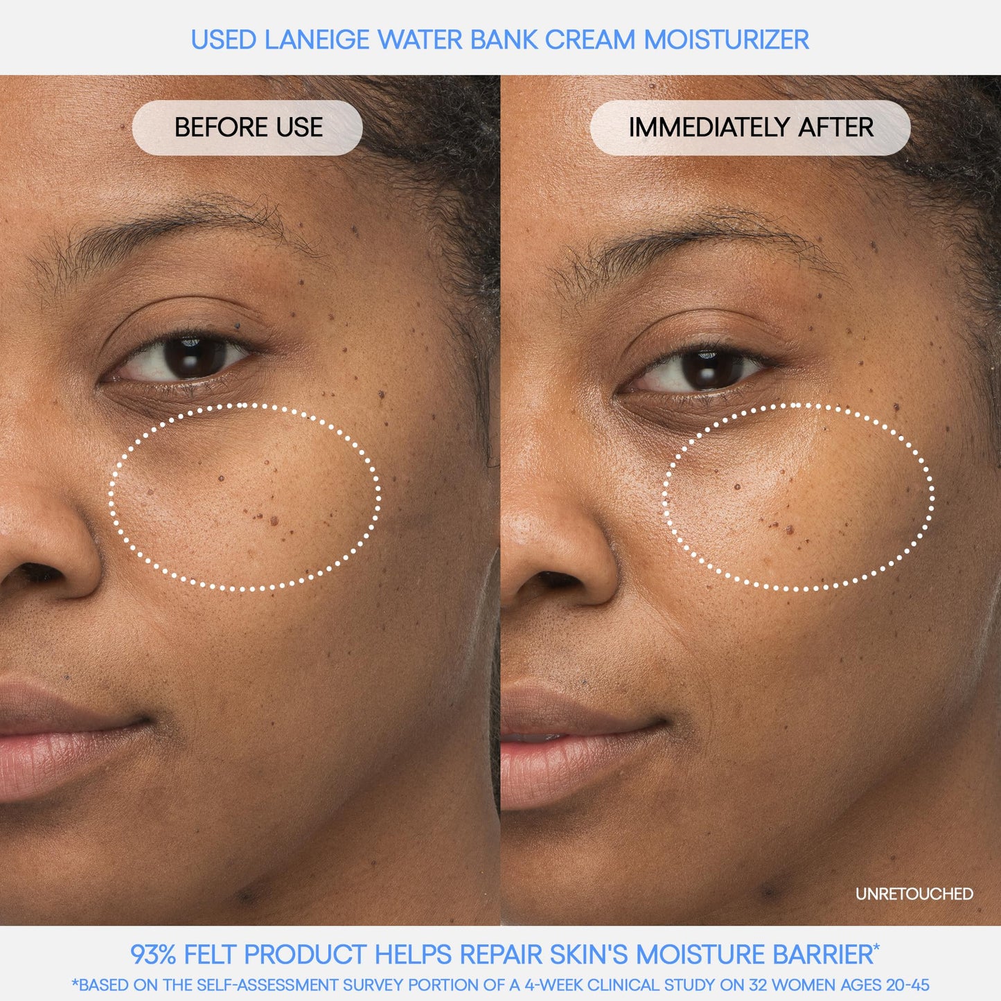 LANEIGE Water Bank Blue Hyaluronic Cream Moisturizer: Hydrating Korean Face Cream with Squalane & Ceramide for Skin Barrier Support, Dermatologist-Tested