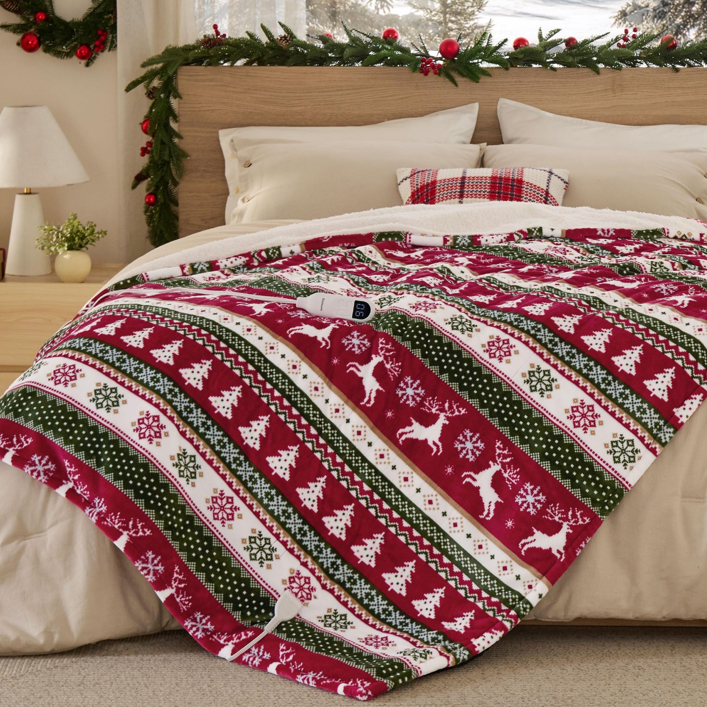 Bedsure GentleSoft Heated Blanket Electric Throw - Soft Ribbed Flannel Electric Blanket, Heating with 4 Time Settings, 6 Heat Levels, 3 hrs Timer Auto Shut Off, Gifts for Grandma (50x60 inches, Grey)