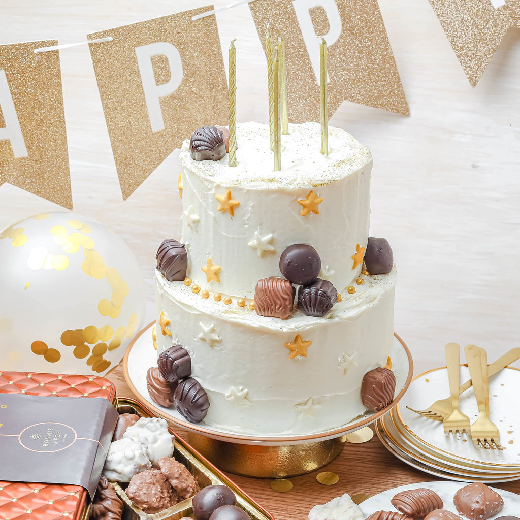 Chocolate Gift Basket, Candy Food Gifts Arrangement Platter, Gourmet Snack Box, Thanksgiving, Christmas, Holiday Present Idea, Corporate Him & Her, Men Women Sympathy Family Parties & Get Well- Bonnie & Pop