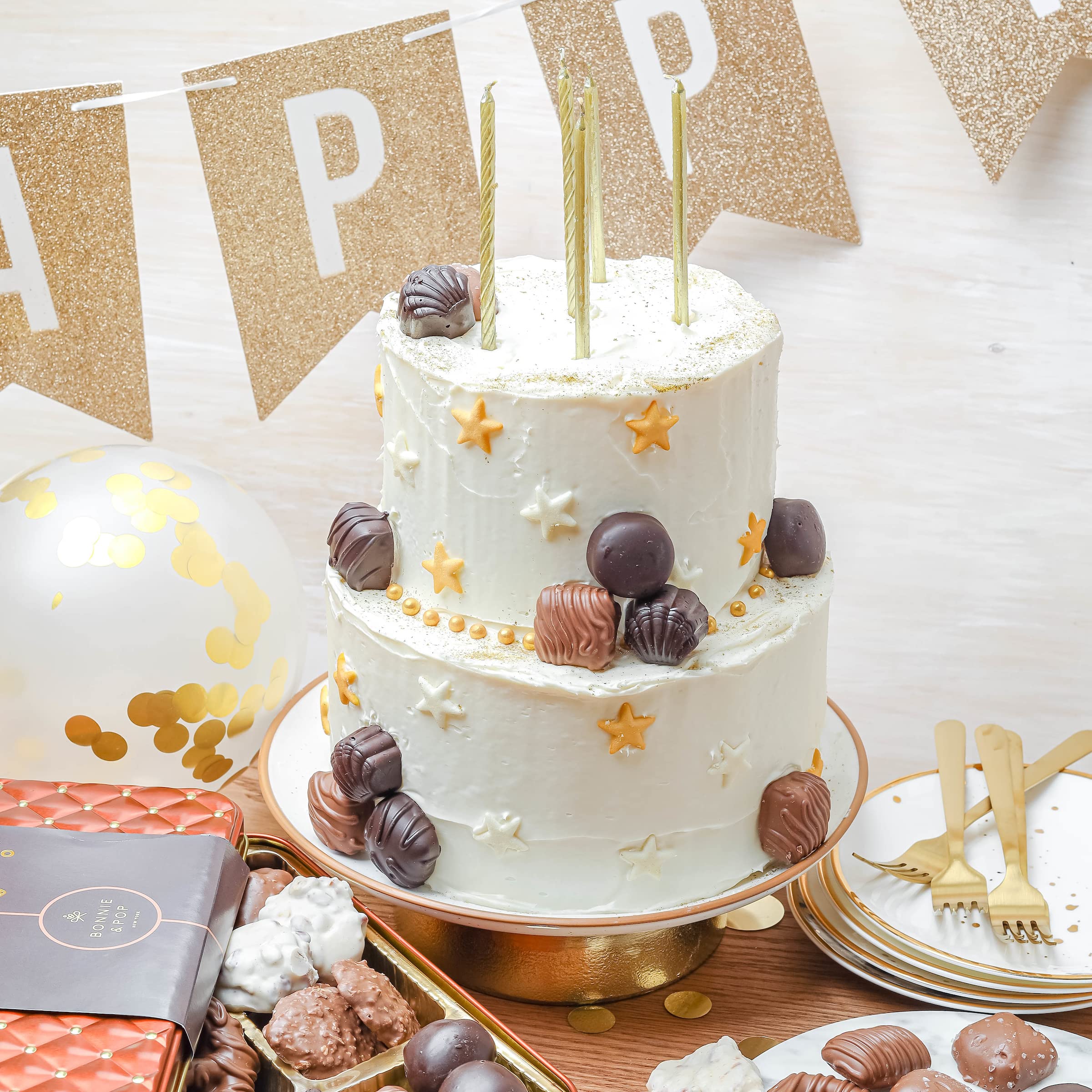 Chocolate Gift Basket, Candy Food Gifts Arrangement Platter, Gourmet Snack Box, Thanksgiving, Christmas, Holiday Present Idea, Corporate Him & Her, Men Women Sympathy Family Parties & Get Well- Bonnie & Pop