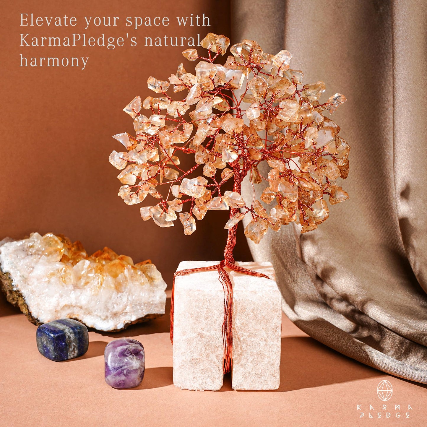 Crystal Tree of Life 7 Chakra Healing Crystals Trees for Home Decor, Office Desk Decor, Boho Decor, Handmade Bonsai Trees for Positive Energy, Money, Good Luck Birthday Gifts for Women, Mom