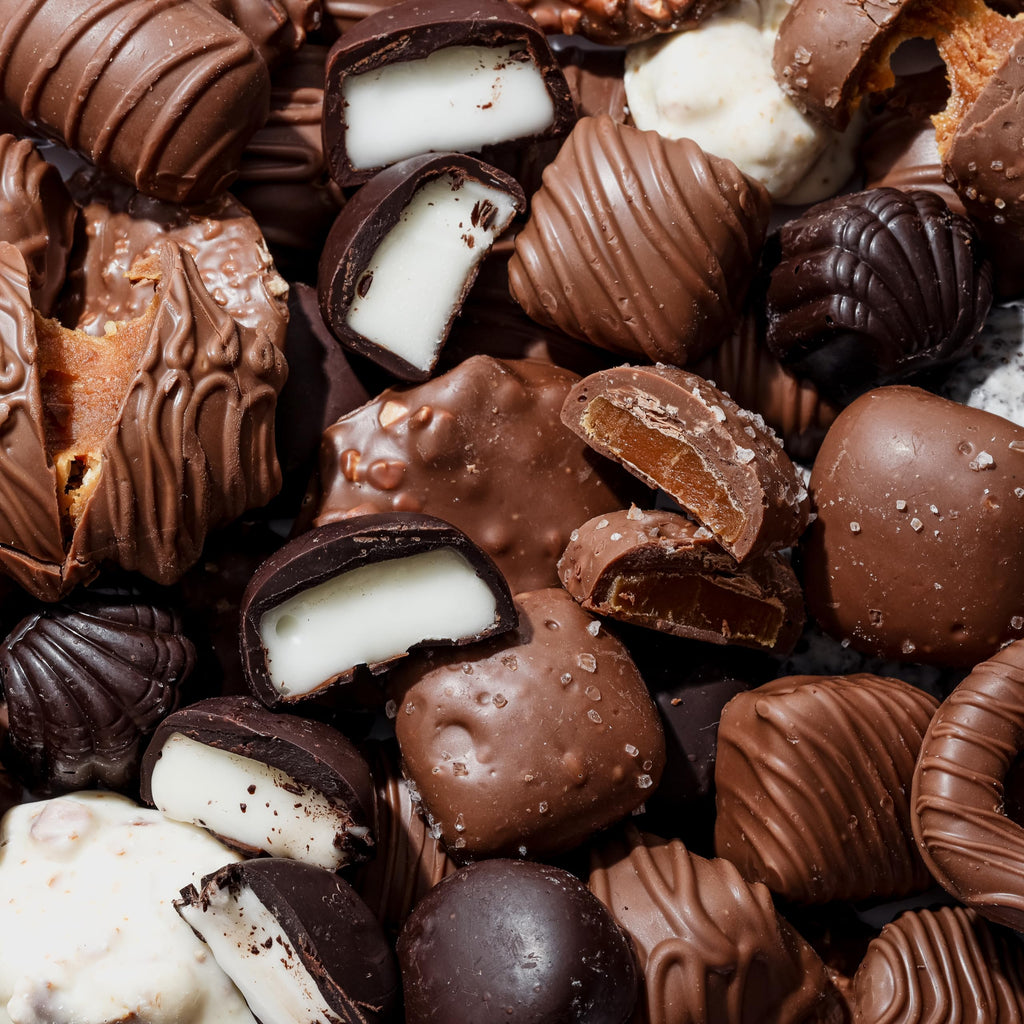 Chocolate Gift Basket, Candy Food Gifts Arrangement Platter, Gourmet Snack Box, Thanksgiving, Christmas, Holiday Present Idea, Corporate Him & Her, Men Women Sympathy Family Parties & Get Well- Bonnie & Pop