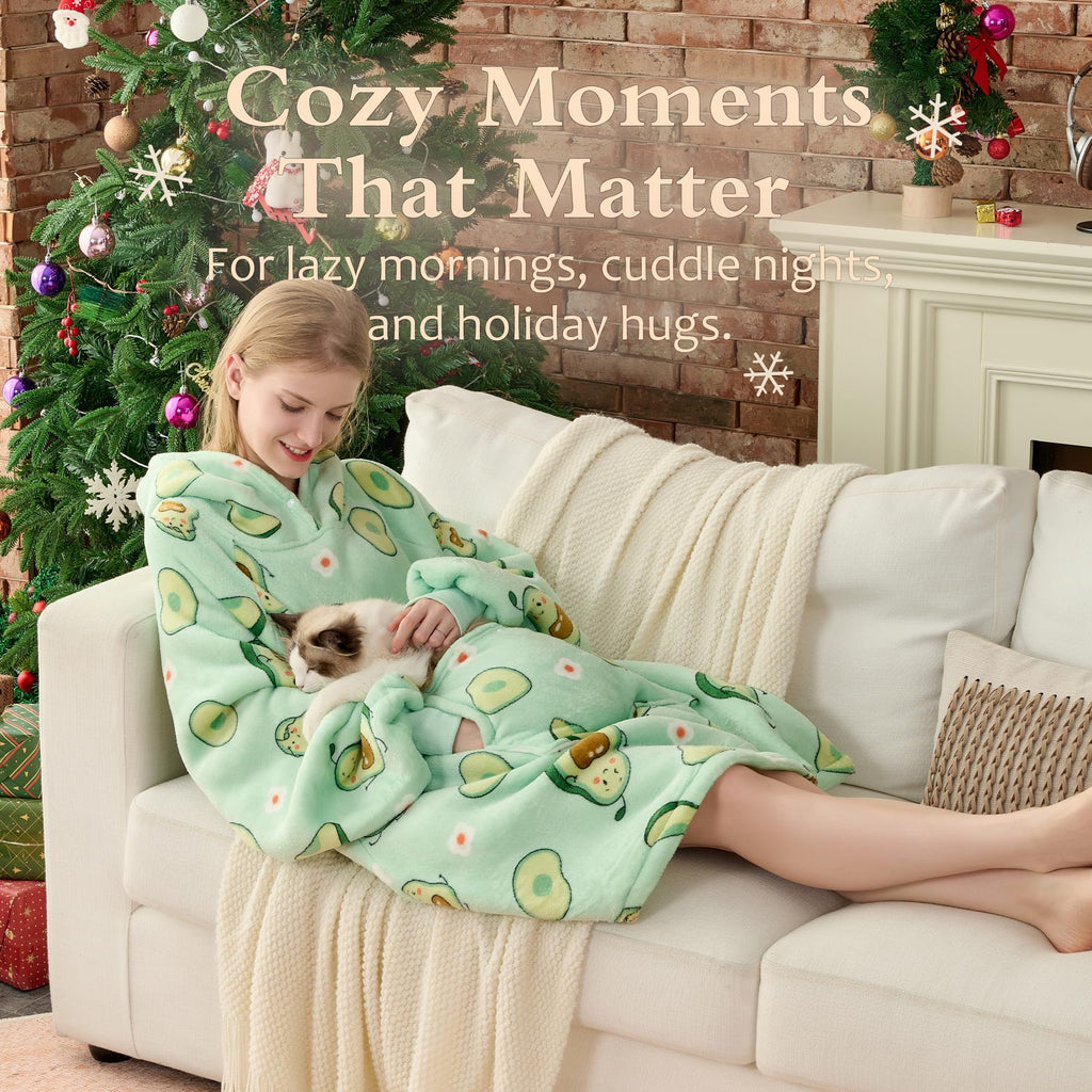 Krifey Wearable Blanket Hoodie, Oversized Sherpa Fleece Sweatshirt with Giant Pocket, Birthday Gifts for Women, Warm Christmas Gift for Mom, Wife, or Girlfriend