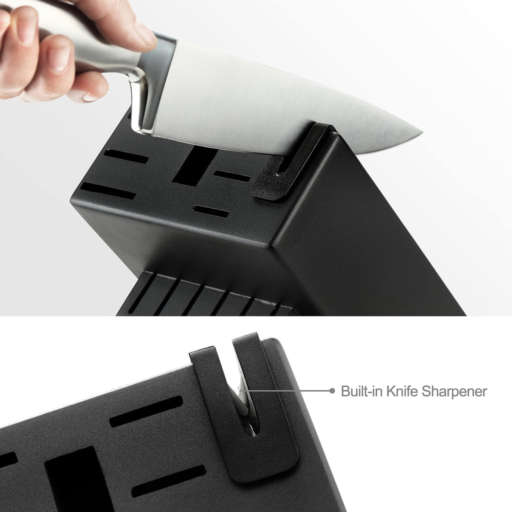 McCook® Knife Sets, German Stainless Steel Kitchen Knife Block Sets with Built-in Sharpener