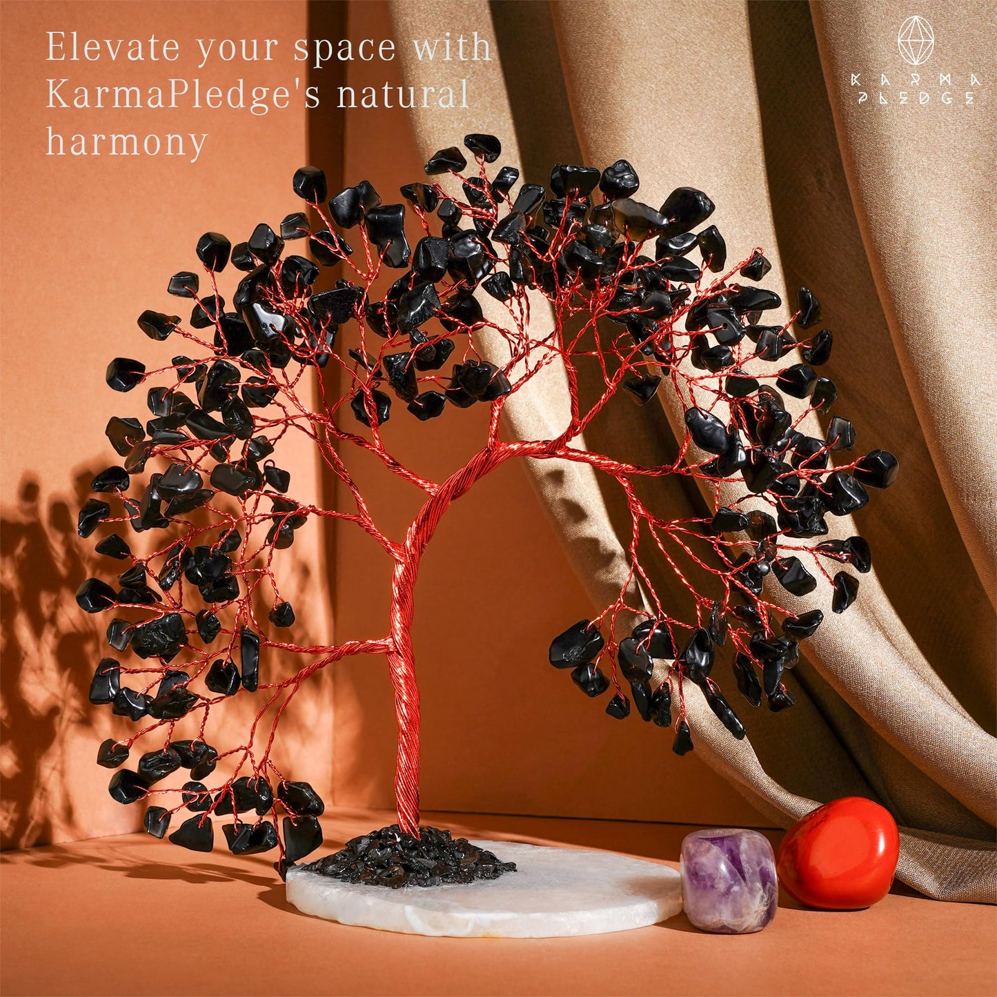 Crystal Tree of Life 7 Chakra Healing Crystals Trees for Home Decor, Office Desk Decor, Boho Decor, Handmade Bonsai Trees for Positive Energy, Money, Good Luck Birthday Gifts for Women, Mom