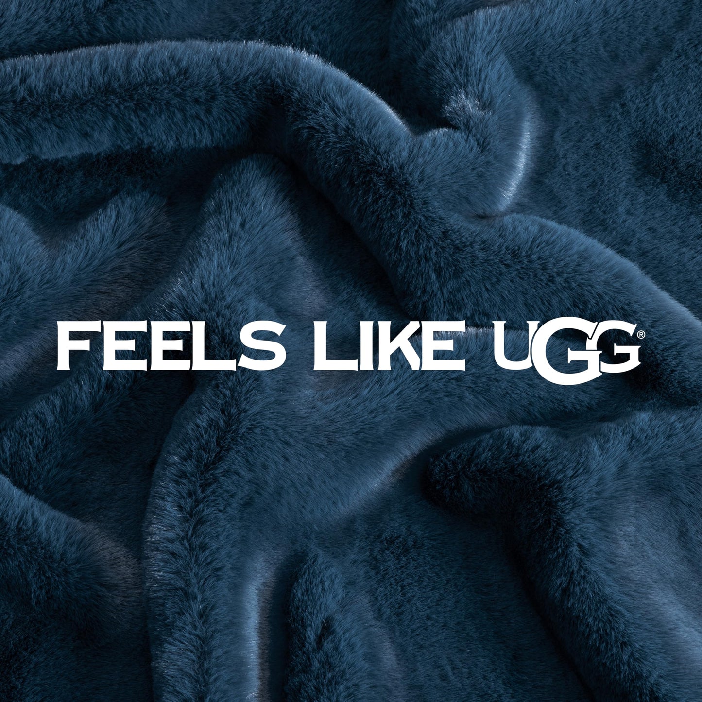 UGG Plush Faux Fur Throw Blanket Reversible Medium Weight Luxury Soft Throw Blankets for Bed or Chair, Hypoallergenic, Machine Washable, Home Decor, 50-inch x 70-inch, Charcoal Dark Grey (Euphoria)