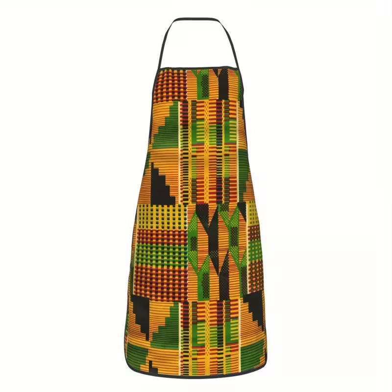 African Ankara Unisex Adjustable Bib Apron for Adults 10