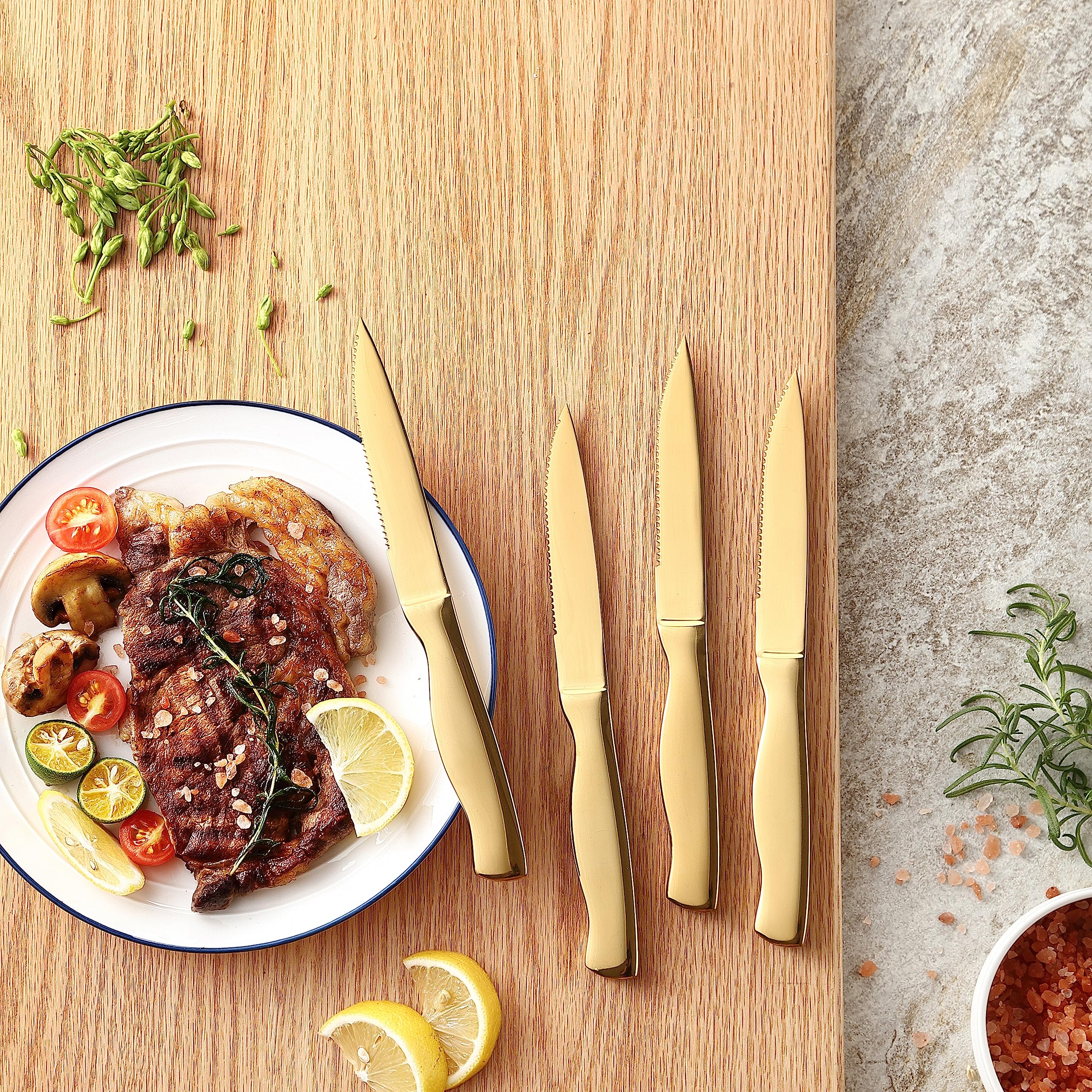 McCook® Knife Sets, German Stainless Steel Kitchen Knife Block Sets with Built-in Sharpener