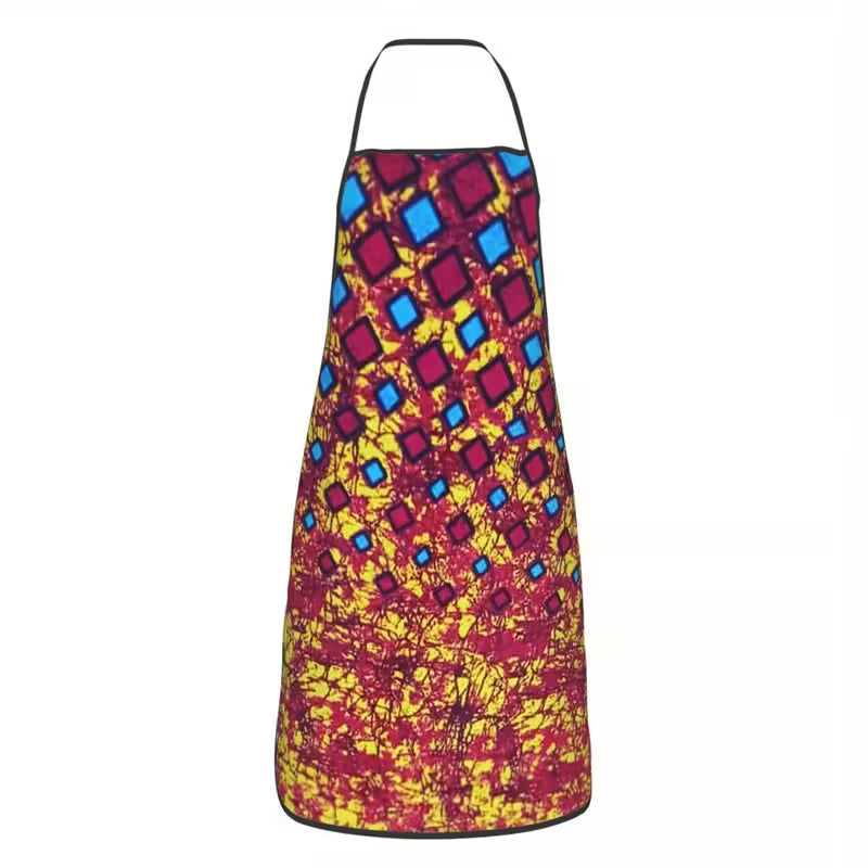 African Ankara Unisex Adjustable Bib Apron for Adults 13
