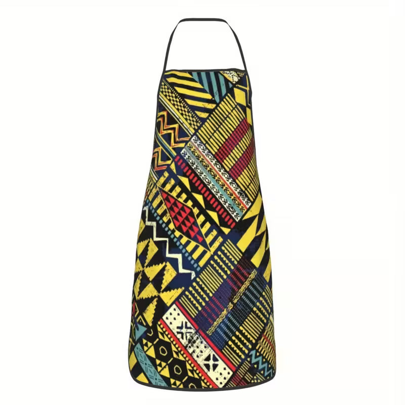 African Ankara Unisex Adjustable Bib Apron for Adults 14