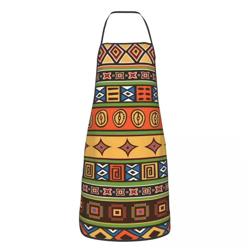 African Ankara Unisex Adjustable Bib Apron for Adults 17