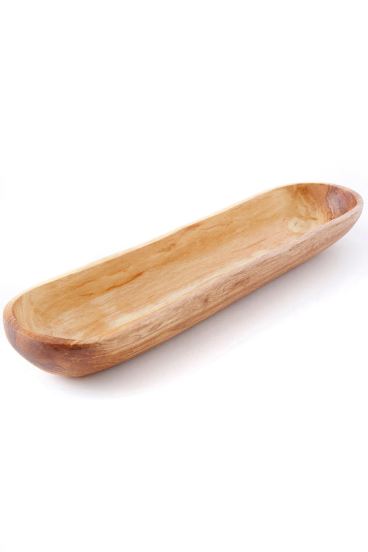 Plain Wild Olive Wood Cracker Tray