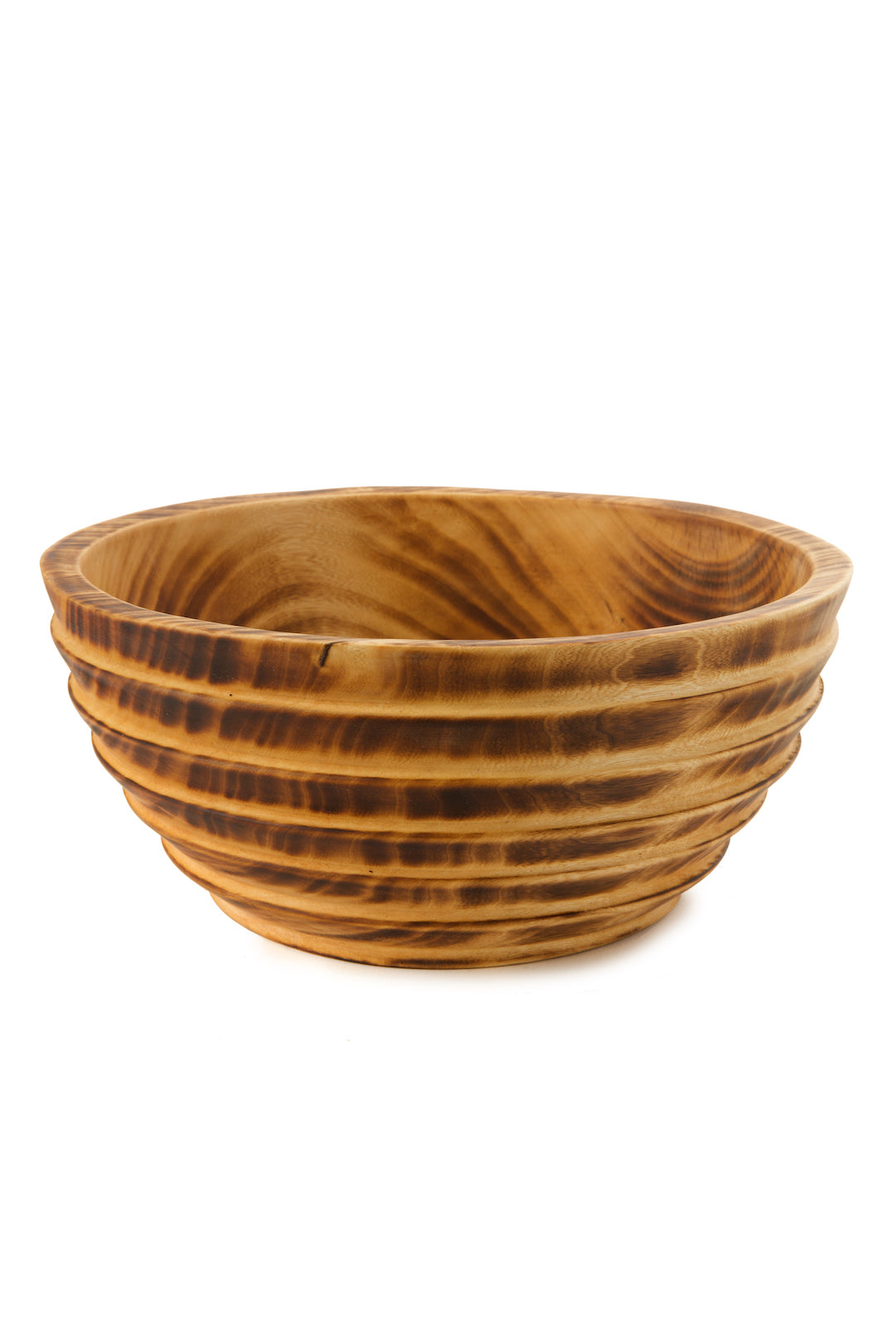 Hand Carved Jacaranda Wood Beehive Serving Bowl