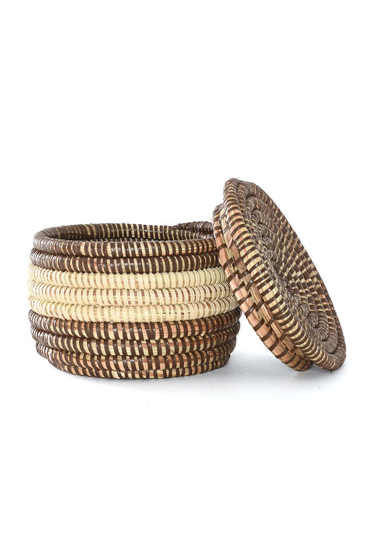 Little Brown Macaron Basket