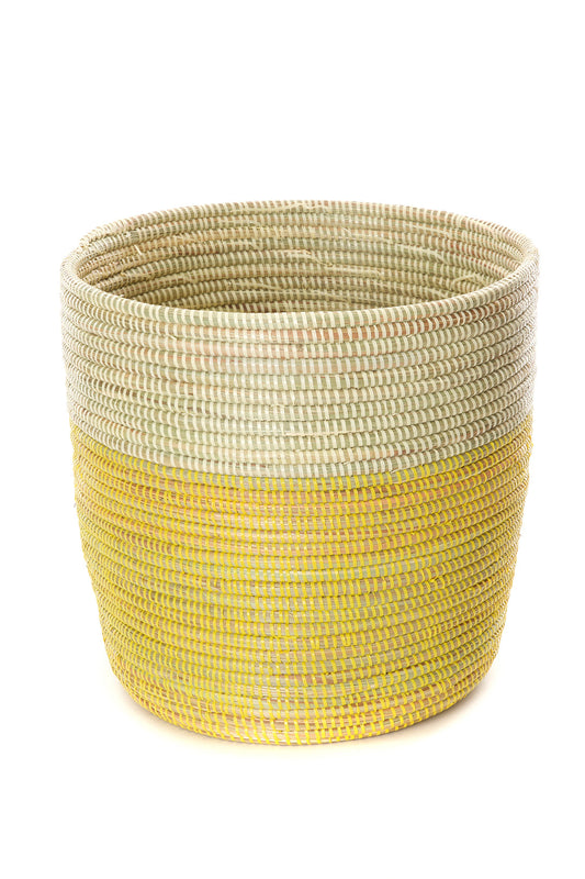 Lemon Dipped Handmade Bath Bin