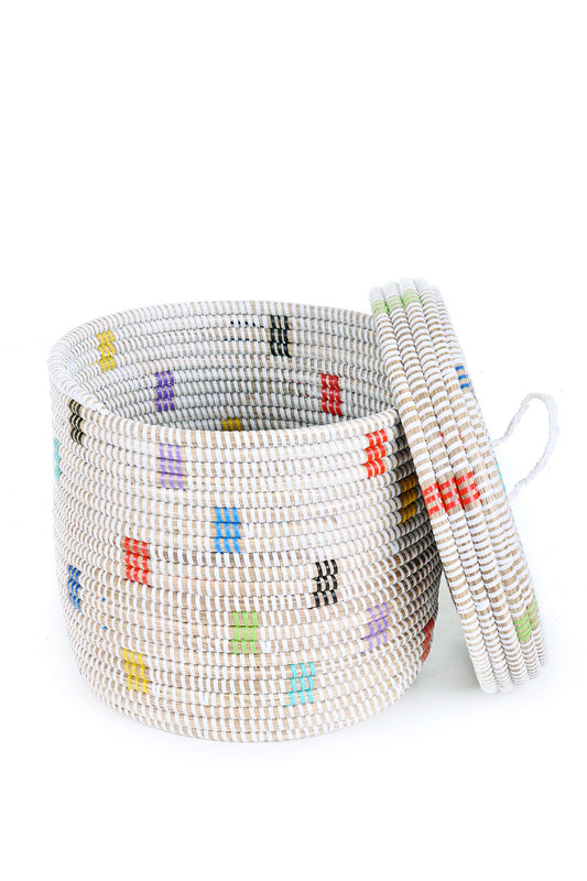 Prismatic Pixels Woven Storage Container