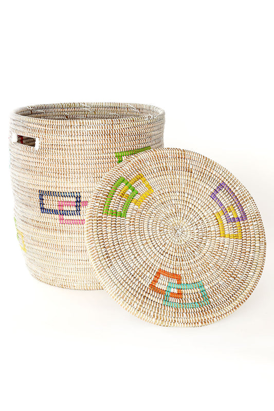 Colorful Perfect Match Flat Lid Storage Basket
